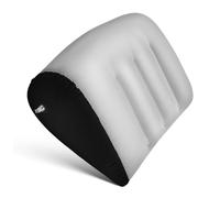 Kisangel Inflatable Triangle Pillow with Firmness Skin Friendly Flocked Surface Ultralight Portable Cushion for Camping Travel Outdoor Activities Neck and Head Easy to Clean PVC Material