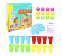 Kisangel Intellectual Ice Cream Game Fun Logical Thinking Plaything for Parenthood Interactive Play Enhancing Color Recognition Hand Eye Coordination