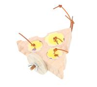 Kisangel Interactive Wooden Parrot Foraging Toy Bird Enrichment Toy for Cage Small Bird Feeder for Parakeets Ringneck Parrots
