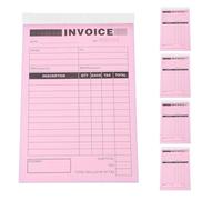 Kisangel Invoice Receipt Book Two-Part 5pcs with Builtin Writing Board and Paper Material for Small Business Order Information and Convenient Recordkeeping