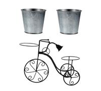 Kisangel Iron Bike Shape Plant Rack Decorative Stand for Small Pots | Vintage Iron Build, Stable Tabletop Accent, for Cactus Plants, Small Vases, Entryway Decor