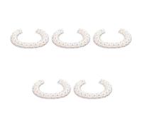Kisangel Iron on Applique Patch Suitable for Manual Crafts and Daily Life 5pcs Rhinestone Creative Pearl Alphabet Embroidery Letter Sew Patches for Clothes and Bags
