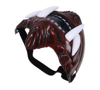 Kisangel Japanese Cosplay Mask Hannya Red Party Prop for Halloween Traditional Theater Performance with Detailed Craftsmanship and Comfortable Breathability
