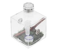 Kisangel Jumping Spider Habitat Box Transparent Breeding Case with Lamp for Easy Feeding for Insects Snails and Reptiles for Optimal Observation and Care