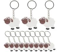 Kisangel Key Pendant for Sheep: Pack of 12 Sheep Keyrings with Sheep Key Fob Bag Pendant for Birthday Parties Party Gift Craft Project Decoration