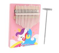 Kisangel Key Pink Kalimba Thumb Piano for Beginners Solid Wood Finger Instrument with Pure Resonant Sound Easy to Play Musical for Music Sensitivity and Skill Development