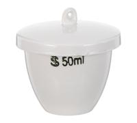 Kisangel Labs Porcelain Crucible with Lid Lab Tall Form, 50mL Capacity