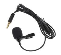 Kisangel Lapel Clip-on Microphone Portable Wired Microphone for Phone Live Broadcast Portable Lavalier Mic with Clip Black, Suitable for Video Recording and Interviews