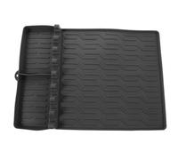 Kisangel Large Silicone Griddle Tools Mat Heat Resistant BBQ Grill Utensils Rest Protective Side Shelf Mat for Outdoor Camping Cooking Grilling (Grey)
