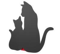 Kisangel LED Cat Wall Lamp Voice and Light Sensor Night Light for Rooms and Corridors Automatic Sound Activated Acrylic LED Wall with Low Power Consumption Black Silhouette Design
