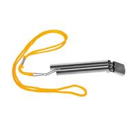 Kisangel Loud Stainless Steel Dual-tone Whistle with Lanyard Portable Emergency Survival Safety Whistle for Referee Lifeguard Outdoor Sports and Hiking