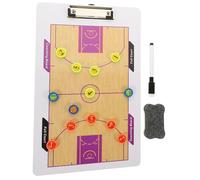 Kisangel Magnetic Basketball Coaching Board Sided Dry Erase PVC Clipboard with Full Court and Stats Tracker for Coaches Training and Strategy Planning Random Color