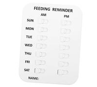 Kisangel Magnetic PET Feeding Reminder Chart Wall Mount Weekly Dog Cat Food Schedule Tracker Prevents Overfeeding Sturdy ABS Construction