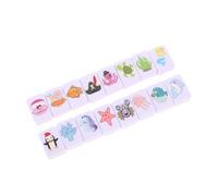 Kisangel Mahjong for Players Animal Pattern Tiles Portable Holiday Game for Family Bonding Christmas Party and Year Entertainment