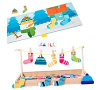 Kisangel Matching Sensory Wooden Cognition for Boys and Educational Early Learning Plaything for Fine Motor Skills Spatial Imagination and Hand-eye Coordination Development Safe and Fun
