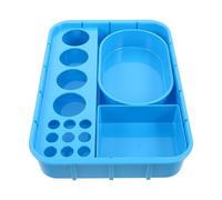 Kisangel Medication Tray Organizer, Medication Storage Organizer, Plastic Integrated Segmented Compartment Blue for Rounds and Mobile Usage, Rapid Disinfection