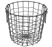 Kisangel Metal Firewood Basket with Foldable Handle Large Capacity Iron Log Holder for Outdoor and Indoor Use Durable Weather Resistant Storage Organizer for Firewood and Logs