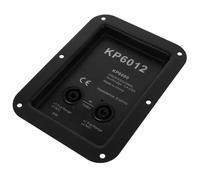 Kisangel Metal Speaker Terminal Wall Plate Junction Box Binding Post Connector for Loudspeaker Wire - Speaker Part Accessory for Stage and Audio Systems