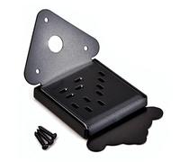 Kisangel Metal Triangle Mandolin Tailpiece with Screws for Mandolin Parts Durable Black String Plate Upgrade for Guitar Easy Installation Removable Coverplate Enhances Tone and Volume