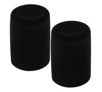 Kisangel Microphone Filter Flocked 2pcs Cover Foam Windscreen Black Mic Sponge for Noise Reduction and Recording Accessories Compatible with Fifine K688