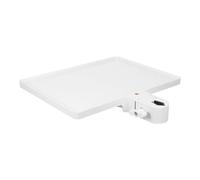 Kisangel Microphone Stand Utility Holder Clamp-On Organizer Tray 275X205Mm White for Outdoor Stage Recording and Mobile Live Streaming