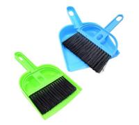 Kisangel Mini Dustpan and Brush Set for Hamster and Chinchilla Cage Cleaning, Plastic Material, Reusable Design, for Cleaning Narrow Spaces and Small Cages Random Color