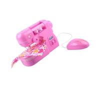 Kisangel Mini Electric Sewing Machine with Light Portable Pretend Playset for Creative DIY Fashion Design Kit Early Childhood Development and Family Bonding Tool