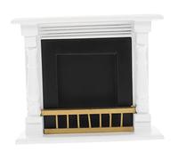 Kisangel Mini Fireplace Model Wooden Dollhouse Accessory for Mini House Decor Realistic Detail Charming Atmosphere for DIY Miniature Furniture Craft Decoration