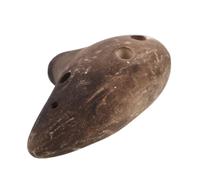 Kisangel Mini Ocarina 6 Hole Ocarina Ceramic Musical Instruments Ceramic Sound Makers Clay Dark Brown