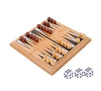 Kisangel Mini Portable Bamboo Chess Board Game for Educational Strategy Playthings for Travel Parties Enhances Logical Thinking Intelligence