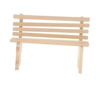 Kisangel Mini Wooden Garden Bench Model Dollhouse Furniture Accessory for Fairy Garden Realistic Miniature Bench Decoration for DIY Crafts and Interior Models