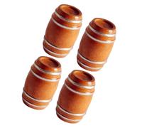 Kisangel Miniature Beer Barrels 4pcs Mini Wooden Barrel Models for Dollhouse Decorations