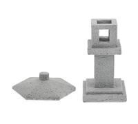 Kisangel Miniature Chinese Pagoda Tower Fish Tank Statue Pavilion Ornaments for Aquarium Garden Decor Ancient Architecture Models Zen Garden Accessories