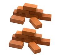 Kisangel Miniature DIY Building Bricks Set for Boys and Girls 50pcs Small Colorful Blocks for Fairy Garden Dollhouse and Craft Projects