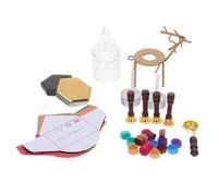 Kisangel Miniature Dollhouse Wax Seal Stamp Set with Christmas Theme Stamps and Wax Warmer Versatile DIY Crafting Tool for Envelope Sealing Card Making and Holiday Decor Accessories