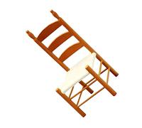 Kisangel Miniature Furniture Chair Vintage Style Cotton Silk Dollhouse Accessory for DIY Scene Decoration Warm Brown Color for Creating Cozy Atmosphere Your Mini House