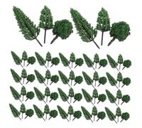 Kisangel Miniature Model Trees 50pcs for Building Realistic Micro Landscapes Plastic Micro Landscape Trees with High Realism and Flexible Combination for Sand Table and Train Models