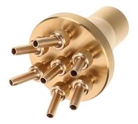 Kisangel Multi Head Brass Fountain Spray Nozzle Durable Low Noise Water Sprinkler Head for Garden Replacement with Water Patterns Bspt Connection