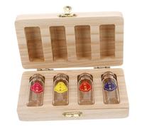 Kisangel Multipurpose Baby Memory Keepsake Box with 4-Bottle Slot Design for Umbilical Cord and Hair Storage Suitable for Newborns