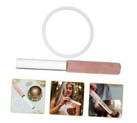 Kisangel Music Bowl Crystal Bowl Mallet for Singing Meditation Rubber Ring Sound Striker