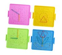 Kisangel Nail Plate Educational with Elastic Bands Primary School Mathematics Geometry Teaching Instrument for Childrens Shape Learning and Preschool Study Tools