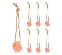 Kisangel Natural Mineral Salt Lick Block Easy Installation 7pcs Pink Mountain Salt Maintains Electrolyte Balance for Horses and Cattle Suitable for Pasture and Farms with Diverse