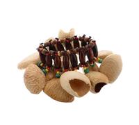 Kisangel Natural Nut Shell Hand Bell Bracelet with Unique Sound and Portable Design Made from Wood in Tribal Style, for Drum Percussion and Music Therapy Sessions