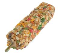 Kisangel Natural Parrot Treat Snack Stick for Birds and Parrots, Metal Sturdy Chew Accessory for Bird Cage, for Healthy Beak Grinding and Persistent Chewers in Breeding Enclosures