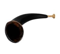 Kisangel Natural Viking Horn Trumpet Lightweight Outdoor Prop Cowboy Style Halloween Pirate Costume Accessory with Deep Resonant Sound for Reenactments and Themed Parties