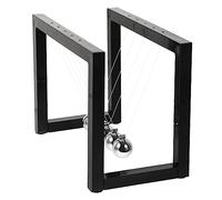 Kisangel Newton Cradle Balance Balls Desk Ornament Perpetual Motion Desktop Science Decor for Home Office Educational Physics for Adults Stress Relief Gift
