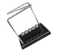 Kisangel Newton S Cradle Pendulum Ball Physics Ornament Solid Wood and Steel Desktop Swinging Educational Balance Ball Decoration for Home Office Stress Relief and Science Learning Tool