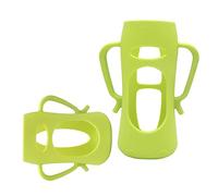 Kisangel Non-Slip Bottle Sleeve Silicone Baby Bottle Sleeve - Protective Cover with Two Handles Easy to Store for Breastfeeding and-The-Go Use