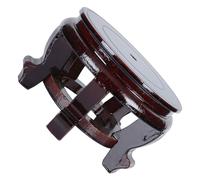 Kisangel Oriental Wooden Plant Stand Mini Potted Plants Rack Traditional Chinese Vase Display Round High-density Board Base Height Supports Up for Indoor Outdoor Garden Decoration