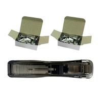 Kisangel Paper Clipper Stapler with Clips for Organizing Documents and Reports, Black Plastic and Iron Binding Machine for Office and School Use by Staff and Students